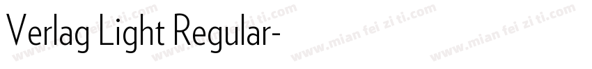Verlag Light Regular字体转换